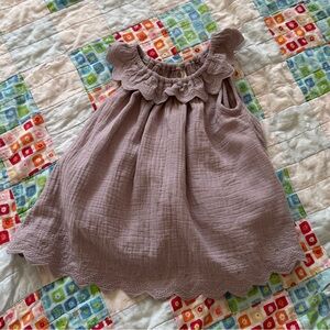 Quincy Mae Lavender Ruffle Eyelet Dress